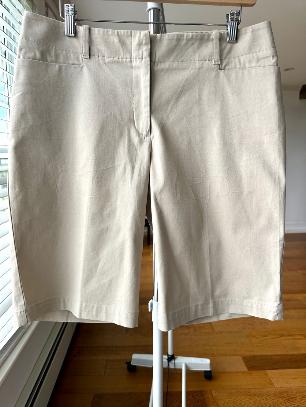 Talbots Women's Tan Stretch Bermuda Shorts, in a Cotton Spandex Blend, NWT